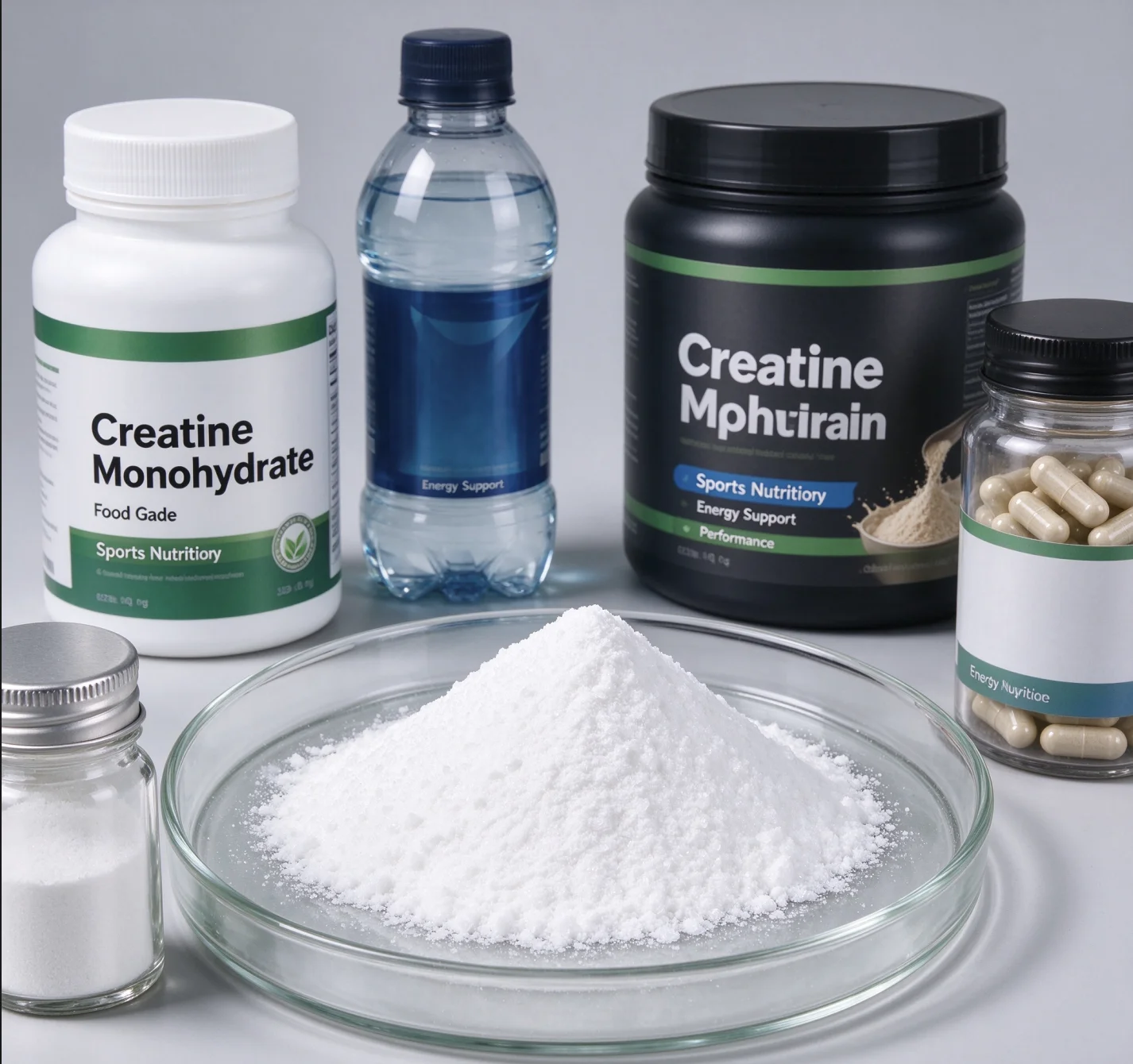 Creatine Monohydrate, sports nutrition, application illustration
