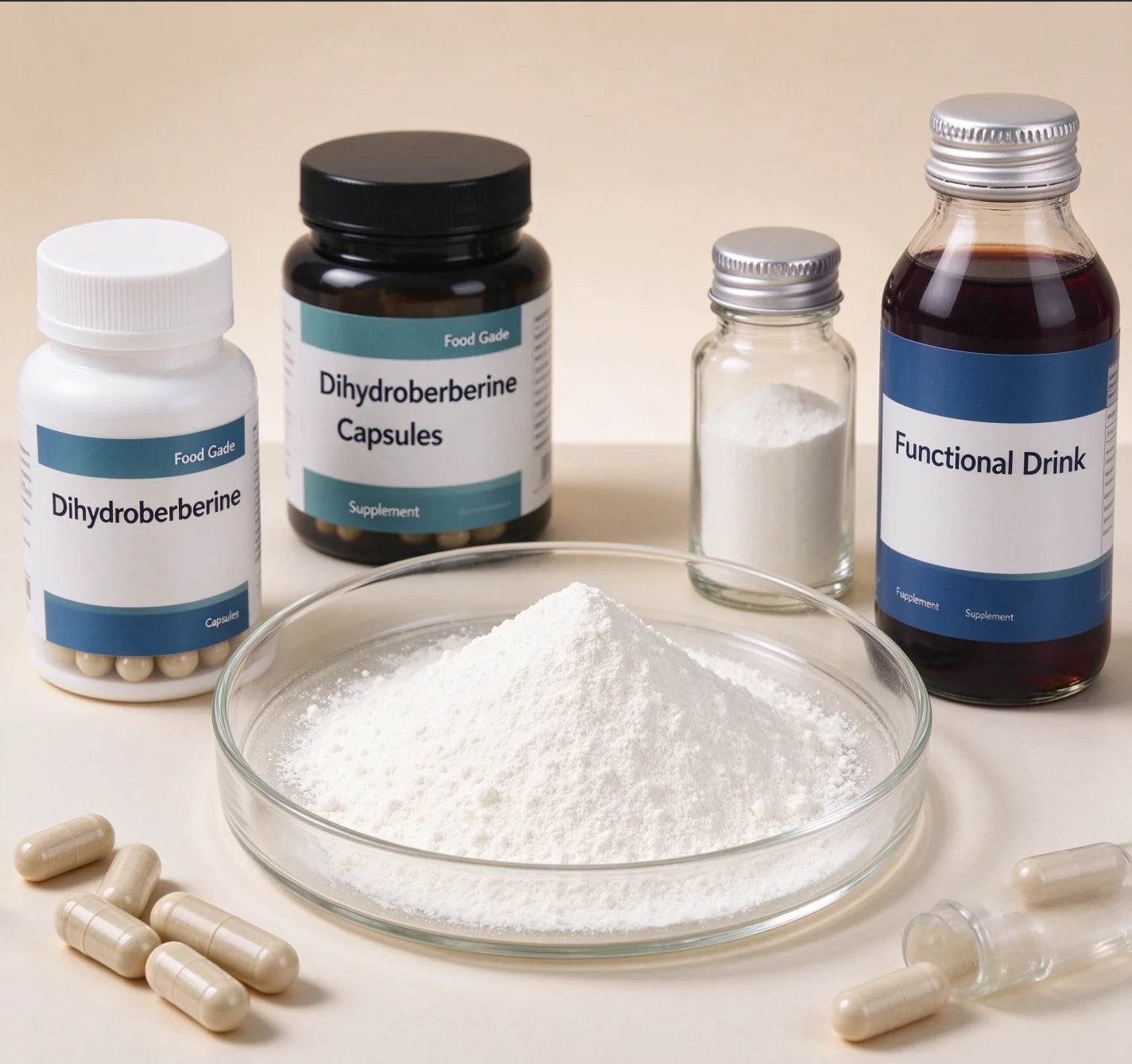 Dihydroberberine, food grade, application illustration