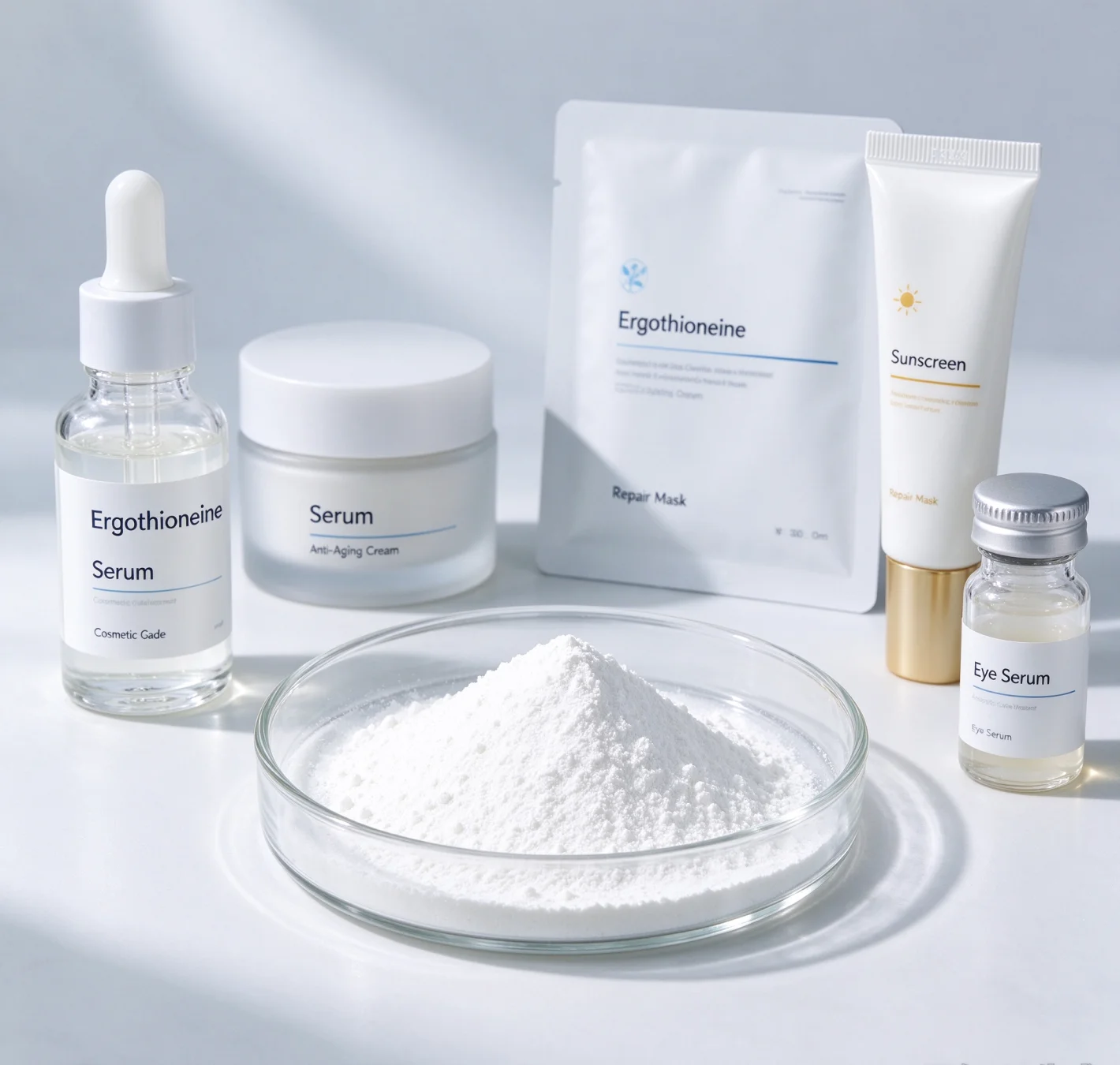 L-Ergothioneine, cosmetic grade, application illustration