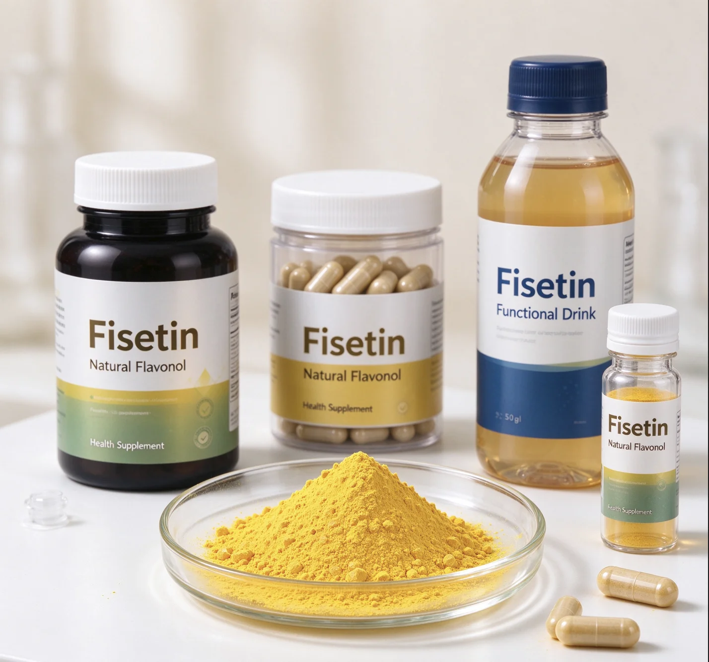Fisetin, food grade, application illustration